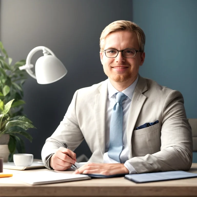 自然と調和した経営者のイメージ